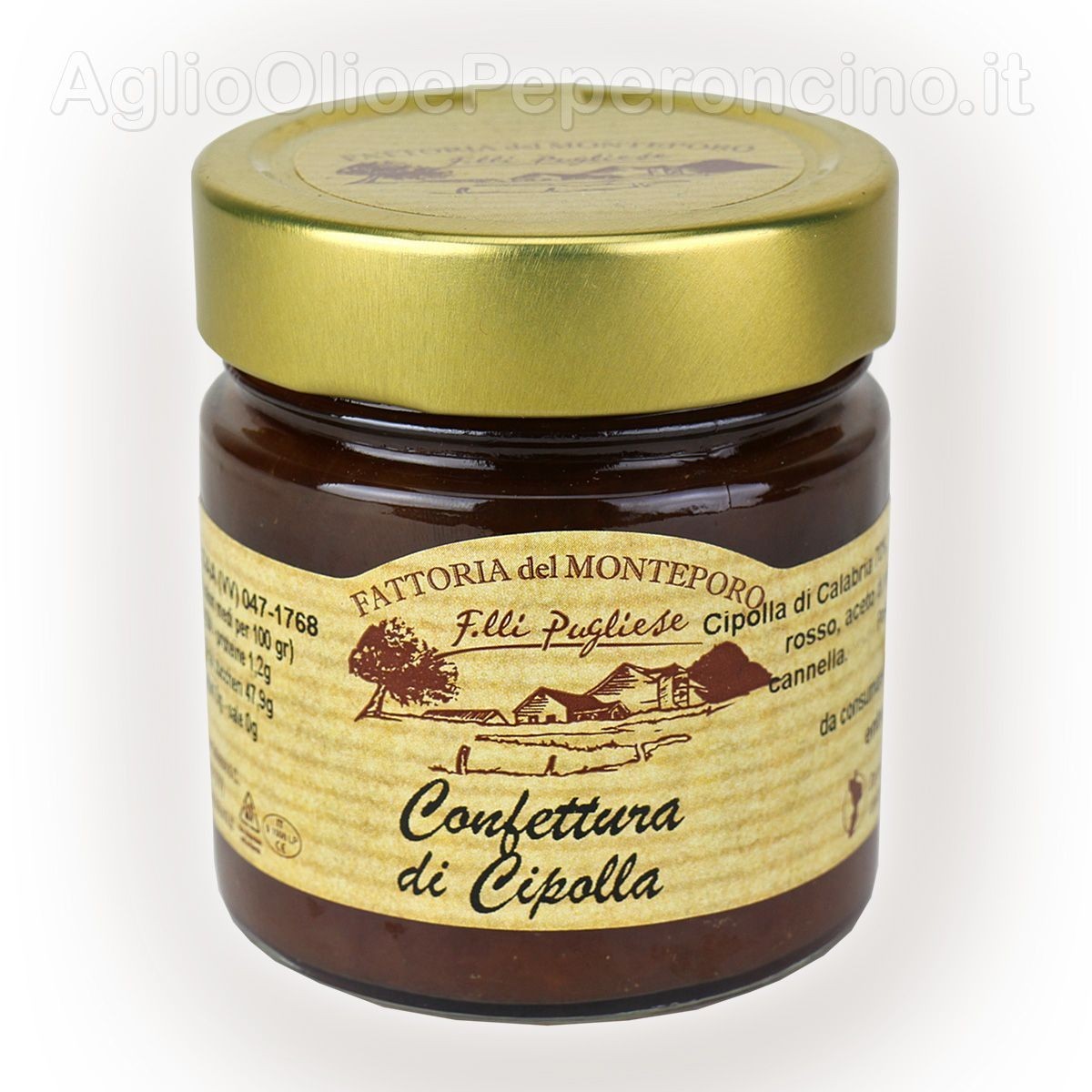 Confettura di cipolla - Vasetto da 270 grammi - Prodotta in Calabria
